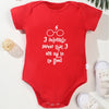 Funny White Letter Cotton Newborn Bodysuit for Baby Boys & Girls – Comfy, Soft & High-Quality Summer Clothes for Infants