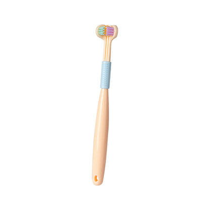 Comfortable 3 Heads Toothbrush Triple-Angle Design for Complete Oral Care – Soft Bristles for Children & Adults