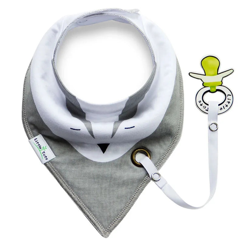 Fashionable Waterproof Cotton Baby Bibs – Triangle Saliva Towel & Pacifier Bibs for Infants - Kidzy Market
