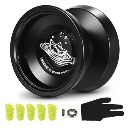 LESHARE Yoyo Ball - Aluminum Trick Yo-Yo with Bearing, Strings, and Gloves, Competitive Classic Toy Gift