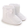 2022 Baby Autumn Winter Boots, Baby Girl Boys Winter Warm Shoes, Solid Fashion Toddler Fuzzy Balls First Walkers Kid Shoes 0-18M