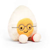 Soft Boiled Egg Plush Toy — Cute Smiling Cat Doll, 1-Pack Plush for Kids & Pets, Home Decor Gift