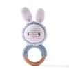 1pc Baby Wooden Teether & Crochet Rattle Toy - BPA-Free Mobile Play Gym, Rodent Rabbit Rattle for Newborns | Educational Baby Gift