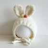 2024 Baby Hats Winter Girls Newborn Soft Cartoon Cute Rabbit Ears Knitted Beanie Hat Infant Warmer Stuff Toddler Kids Cap