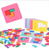 Montessori Wooden Tangram Puzzle Game - Desktop Battle Table Building Blocks for Kids STEM Math & Shape Learning
