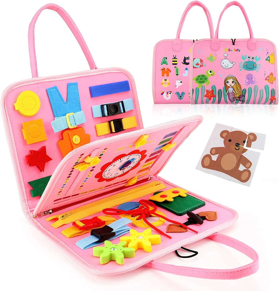 Montessori Busy Board Sensory Activity Learning Toy for Toddlers