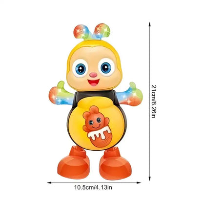 Dancing Bee Vocal Toy with Sound, Flashing Lights, Music, and Dance, Interactive Educational Cartoon Pet for Kids