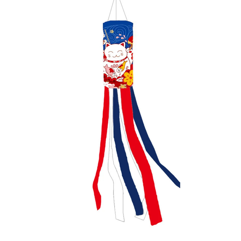 Waterproof Koinobori Kite Hanging Banner – 100cm Carp Wind Sock Flag, Festival Supplies, Ornaments for Restaurant, Sushi, Garden