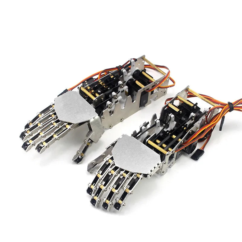 5 DOF Robotic Hand, Humanoid Metal Manipulator Arm with Servos, Left/Right Hand for Arduino, Programmable Robot Kit