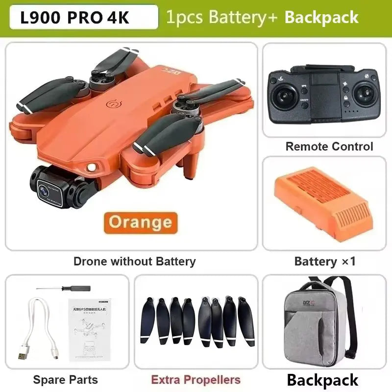 L900 Pro SE Max GPS Drone – 4K Dual HD Camera 5G WiFi FPV Quadcopter with Obstacle Avoidance