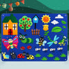 Montessori Farm Animals Felt Story Board Wall Hanging - Interactive Early Learning Puzzle (41.3 x 29.5 in / 105 x 75 cm)