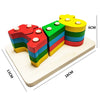 Wooden Montessori Animal Puzzles for Toddlers - Colorful 3D Cartoon Early Learning Educational Toy