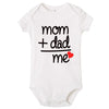 Popular "Mom+Dad=Me" Baby Romper – 100% Cotton Summer Onesie, Newborn Baby Clothes, Unisex Crawling Clothes, Comfortable and Cute