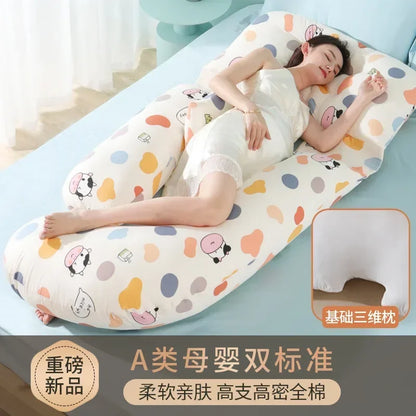 U-Shaped Pregnancy Pillow – Waist Protection & Side Sleeping Support for Pregnant Women