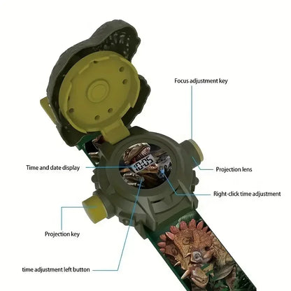 3D Dinosaur Projection Electronic Watch for Kids Fun Luminous Toy Kindergarten Gift
