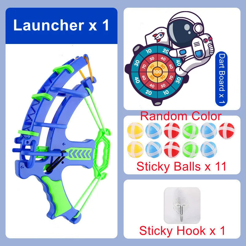 Montessori Sticky Ball Dartboard Slingshot Target – Kids Indoor & Outdoor Catapult Throwing Game