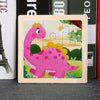 Kids Wooden 3D Tangram Puzzle 11 x 11 cm (4.3 x 4.3 in) Cartoon Animal Traffic Educational Jigsaw Toy