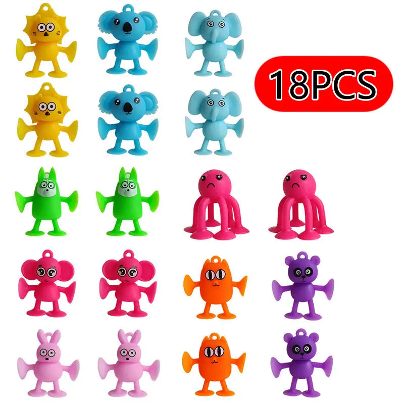Montessori Animal Silicone Soft Building Blocks – DIY Suction Cup Assembly for Sensory Play and Educational Toy for Children