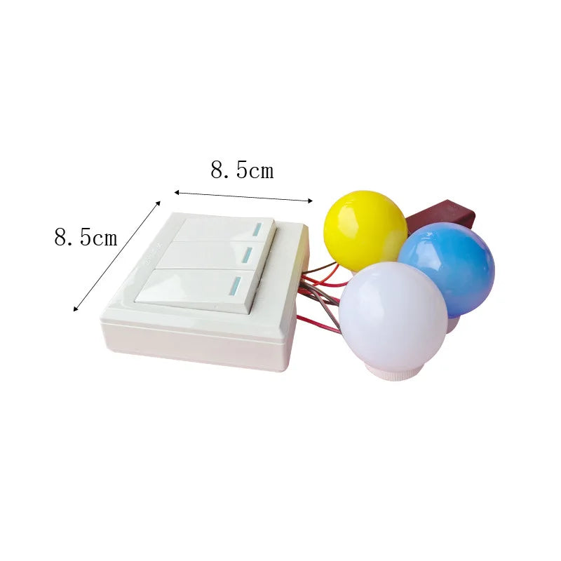 Busy Board DIY Accessories – Lamps and Doorbell Montessori Teaching Aids for Hands-On Skills, Sound and Color Recognition Wooden Toys