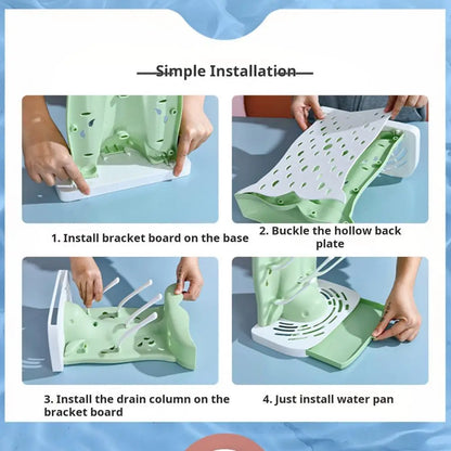 Space-Saving Baby Bottle Drying Rack – Vertical Organizer for 6 Bottles & Pump Parts, Countertop Storage