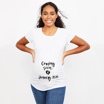 Loading Women Maternity T-Shirt | Short Sleeve Pregnancy Funny Tops | Maternity Clothes | Hot Sale Drop Ship