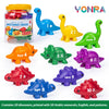 Dinosaur Matching Learning Toy with Storage Bucket – Montessori Counting & Fine Motor Game for Toddlers