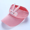 Kids Bunny Ear Sun Hat - Adjustable Rabbit Wings Visor, Cotton-Blend Sun Hat for Boys & Girls (Ages 3-12)