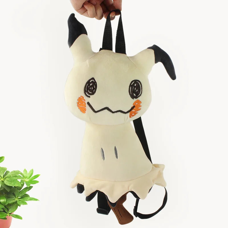 16-Inch Pokemon Mimikyu Plush Backpack – High Capacity School Bag Toy for Kids and Students