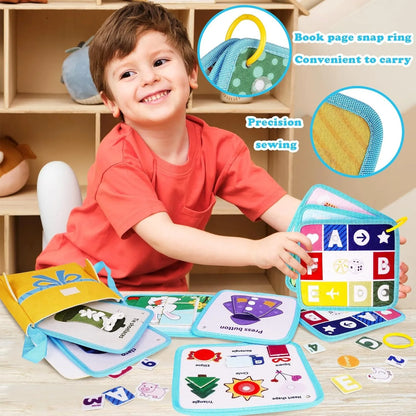 Montessori Busy Board for Toddlers – Quiet 3D Activity Book, Sensory Learning Toy, Dollhouse Bag, Birthday Gift