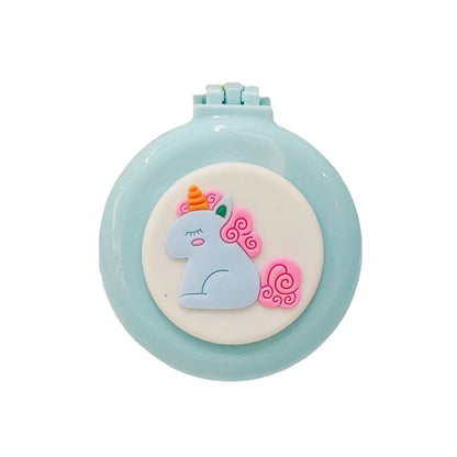 New Strawberry Hair Comb with Folding Mirror - Portable Traveling Massage Comb for Women & Girls - Hair Styling Accessories
