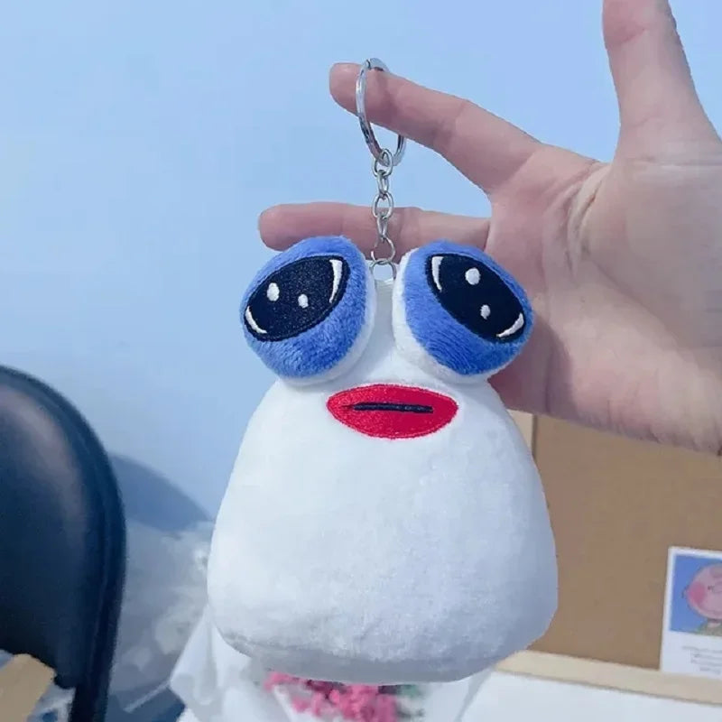 10cm My Pet Alien Pou Plush Keychain, Furdiburb Emotion Stuffed Doll for Kids Gift