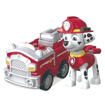 Paw Patrol Vehicle Playset – Chase, Skye, Marshall Pull Back Cars with Ryder Figure Building Blocks Toy