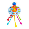 Cartoon Duck Astronaut Pull String Toy – Montessori Activity for Development, Silicone Teething and Sensory Grip Training Educational Toy