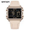 Fashion Men’s and Women’s Waterproof Digital Sports Watch Rectangle Design LED Backlight Wristwatch