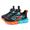 Unisex Kids Anti-Slip Leather Sneakers - Lightweight Dragon Print Running & Casual Shoes (EU 28-39)
