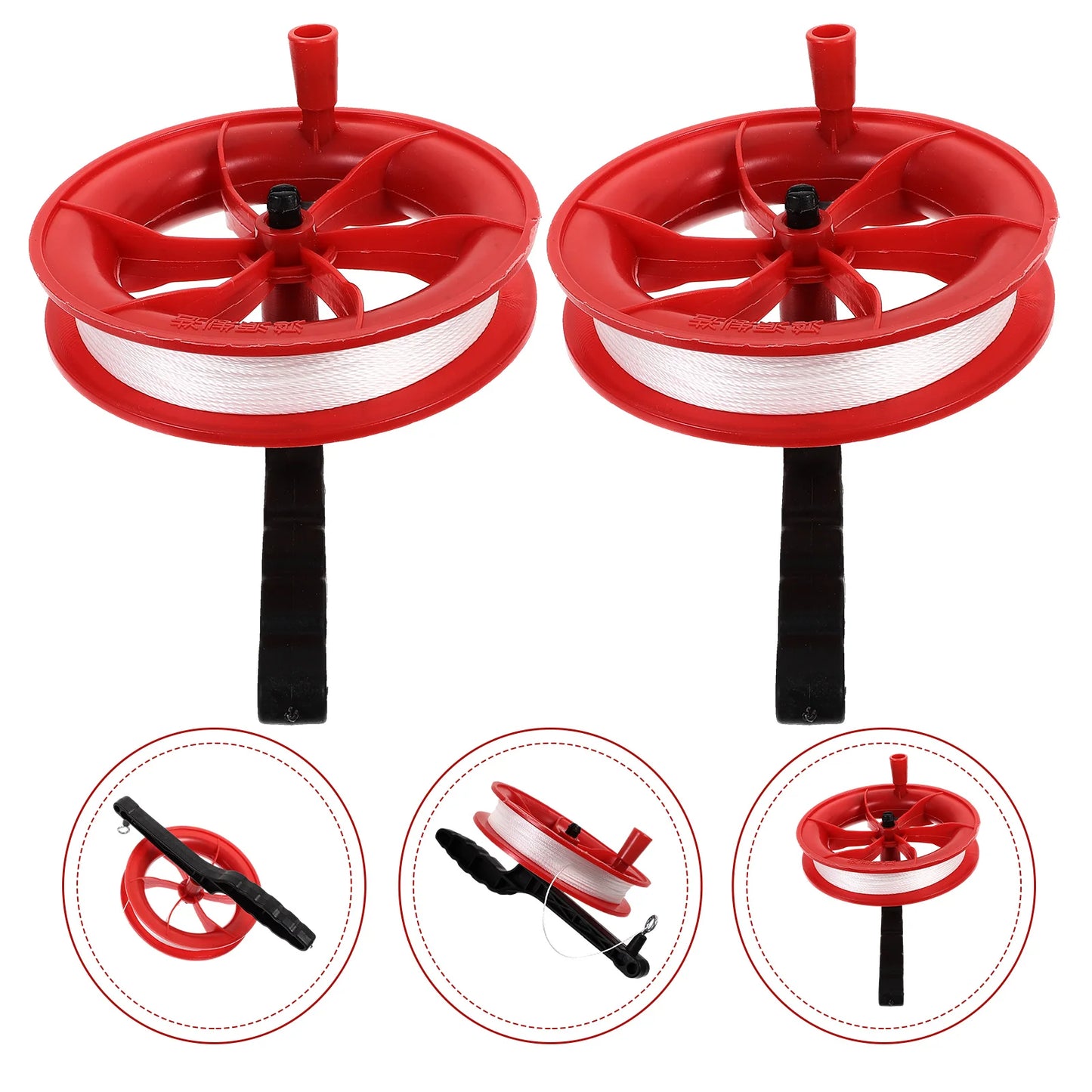 2pcs Kite String with Reel – Kite String Winder Wheel, 100m Line, Outdoor Game Accessories for Kids