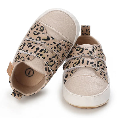 Meckior New Baby Boy Girl Shoes PU Leather Sneakers Rubber Bottom Non-Slip Lightweight First Walker Crib Shoes 0-18 Months