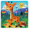 New 20 Piece Wooden 3D Puzzle, Cartoon Animal & Vehicle Jigsaw, Montessori Educational Toy for Kids, Baby 1-3 Years