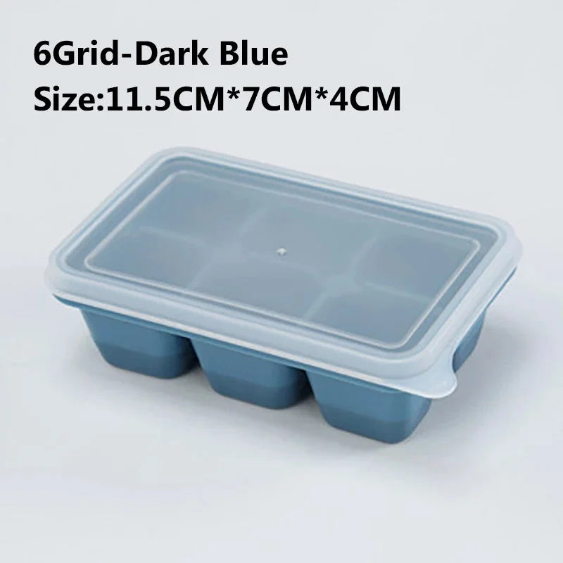 Silicone Ice Cube Tray - 4/6/8/15/160 Grid Square Mold
