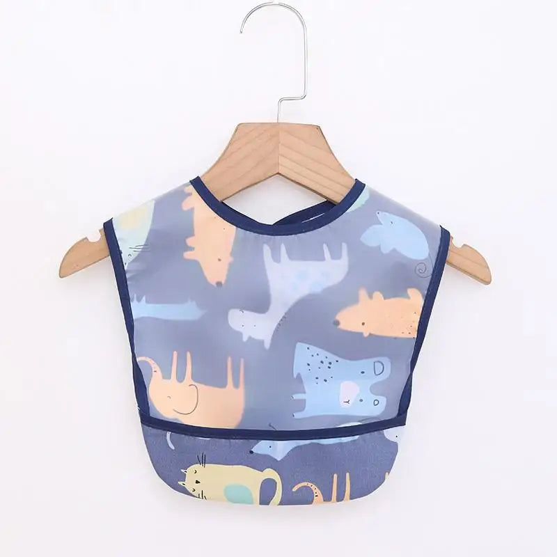 Waterproof Long-Sleeve Baby Smock – Art Apron & Feeding Bib with Pocket for Toddlers & Infants (Boys & Girls) - Kidzy Market