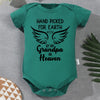 “Hand Picked for Earth by My Grandpa in Heaven” – Cute Newborn Onesie, Cotton Baby Bodysuit for Boys & Girls, Special Gift for Newborns