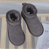 Kids Winter Fur Slippers Classic Ankle Snow Boots Warm Slip-On Shoes