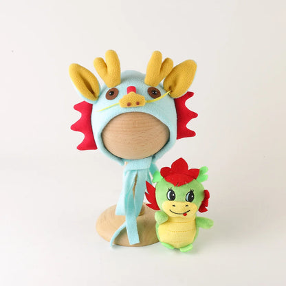 Baby Photography Clothes Set Soft Fabric Sewing Dragon Outfit Baby Boy Romper and Hat Newborn Photography Props