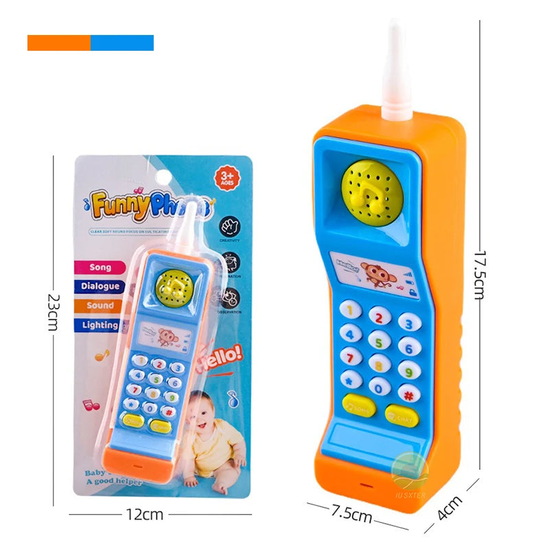 Baby Phone Toy Children’s Musical Electronic Mobile Phone with Sound Light Game Educational for Kids 18 Months Birthday Gift