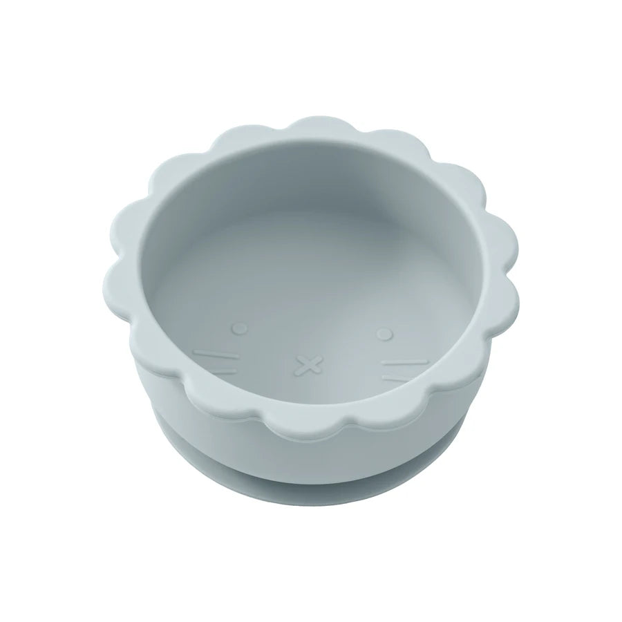 1PC Baby Silicone Bowl - Cute Cartoon Lion Shape Baby Tableware, Solid Color Baby Food Storage, BPA-Free Suction Baby Meal Tray