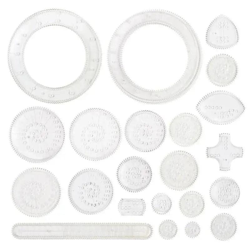 10-33pcs Spirograph Art and Craft Kit – Rainbow Magic Scratch Paper Set for Kids Educational Drawing Toys