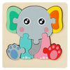 Colorful 3D Wooden Animal Puzzle – Montessori Educational Jigsaw Toy, 10.7 cm (4.21 in)