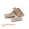 50PCS MOC Tile 1x4 1x3 – Wood Grain & Danger Stripes Pattern, DIY Building Blocks Compatible with 2431 and 63864