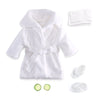 Baby Photography Props Baby Hooded Robe with Belt Bathrobes Bath Towel Cucumber Slipper Set Creative Photo Outfit for 0-3 Months