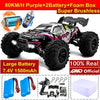 1:16 Brushless RC Drift Car with 80km/h Speed and LED Lights 4WD